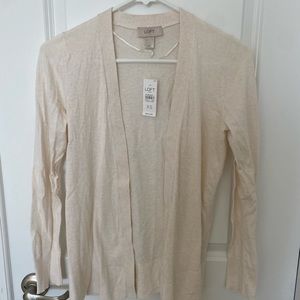 Loft cream cardigan, new with tags, XS